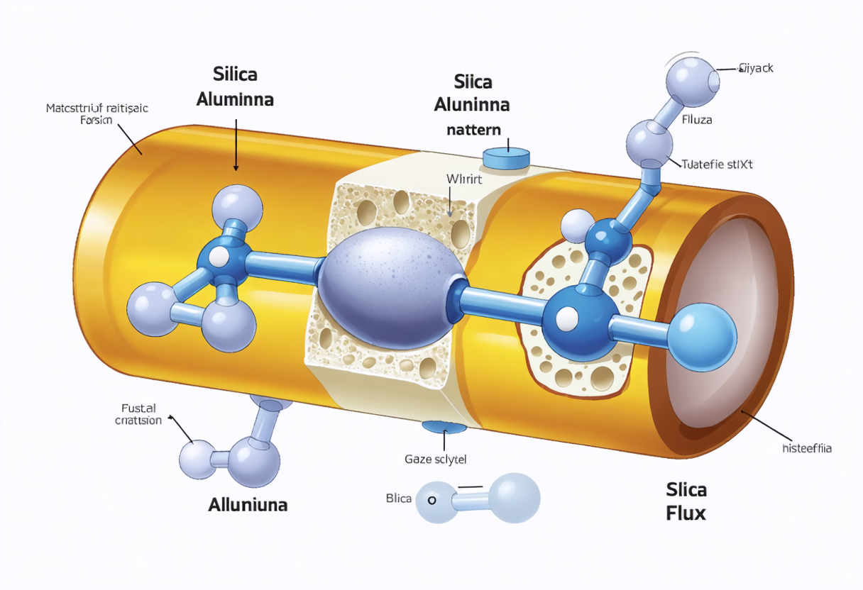 유약의 화학적 구성 다이어그램