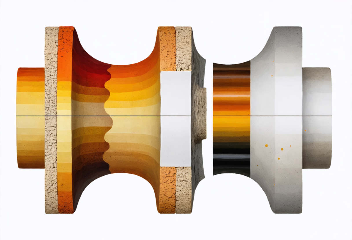 도자기 유약 단면도