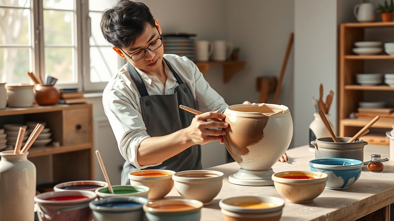 유약 시유 과정