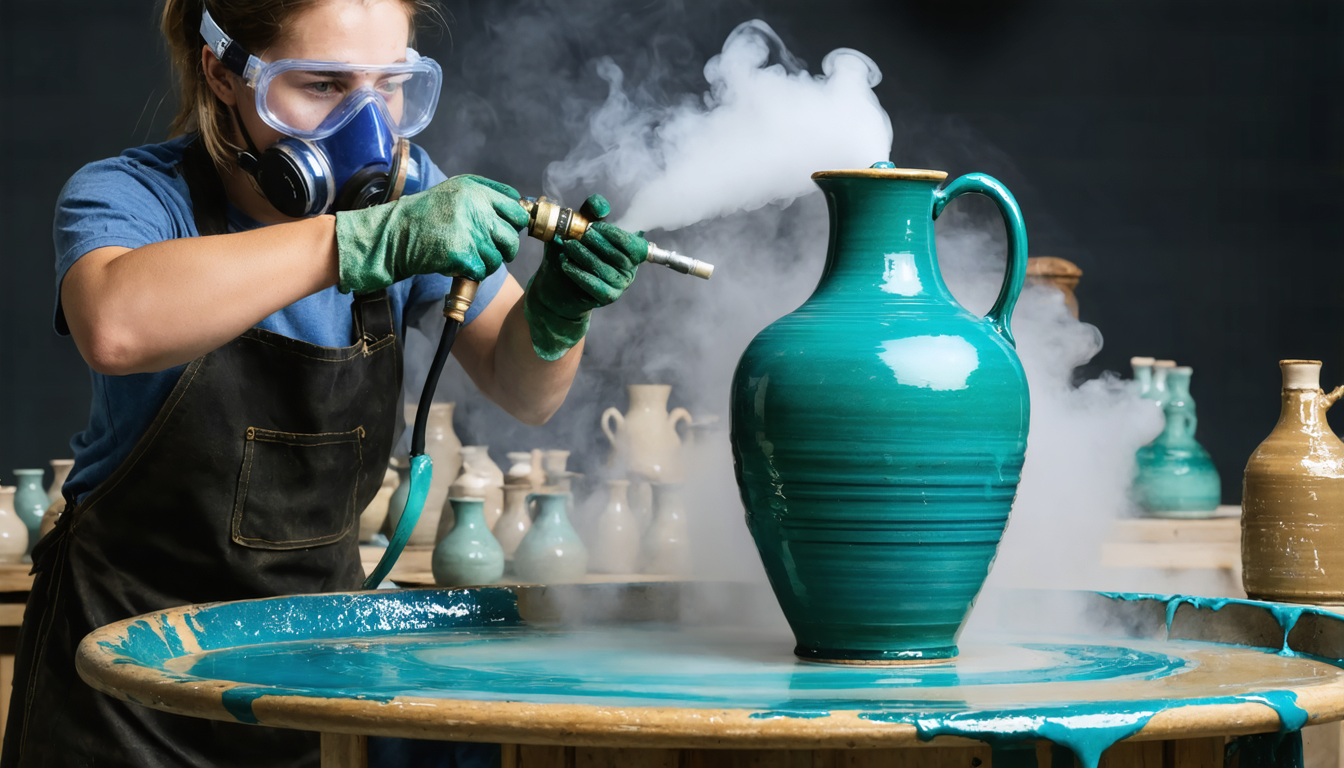 분무 시유 기법